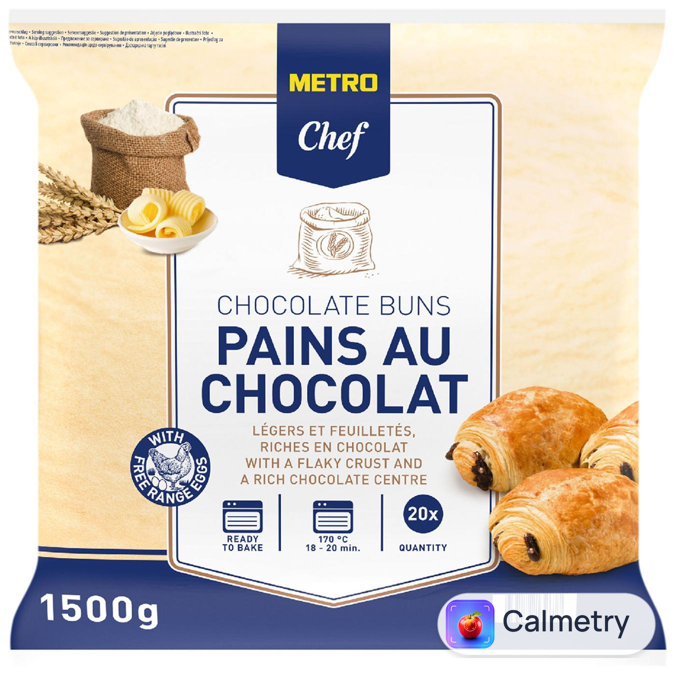 Булочка Metro Chef з шоколадом заморожена 75г х 20шт