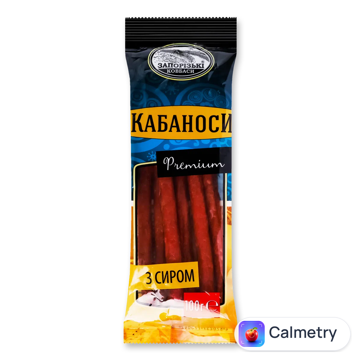 Ковбаски «Запорізькі ковбаси» «Кабаноссі» з сиром н/к 1 ґатунок 100г