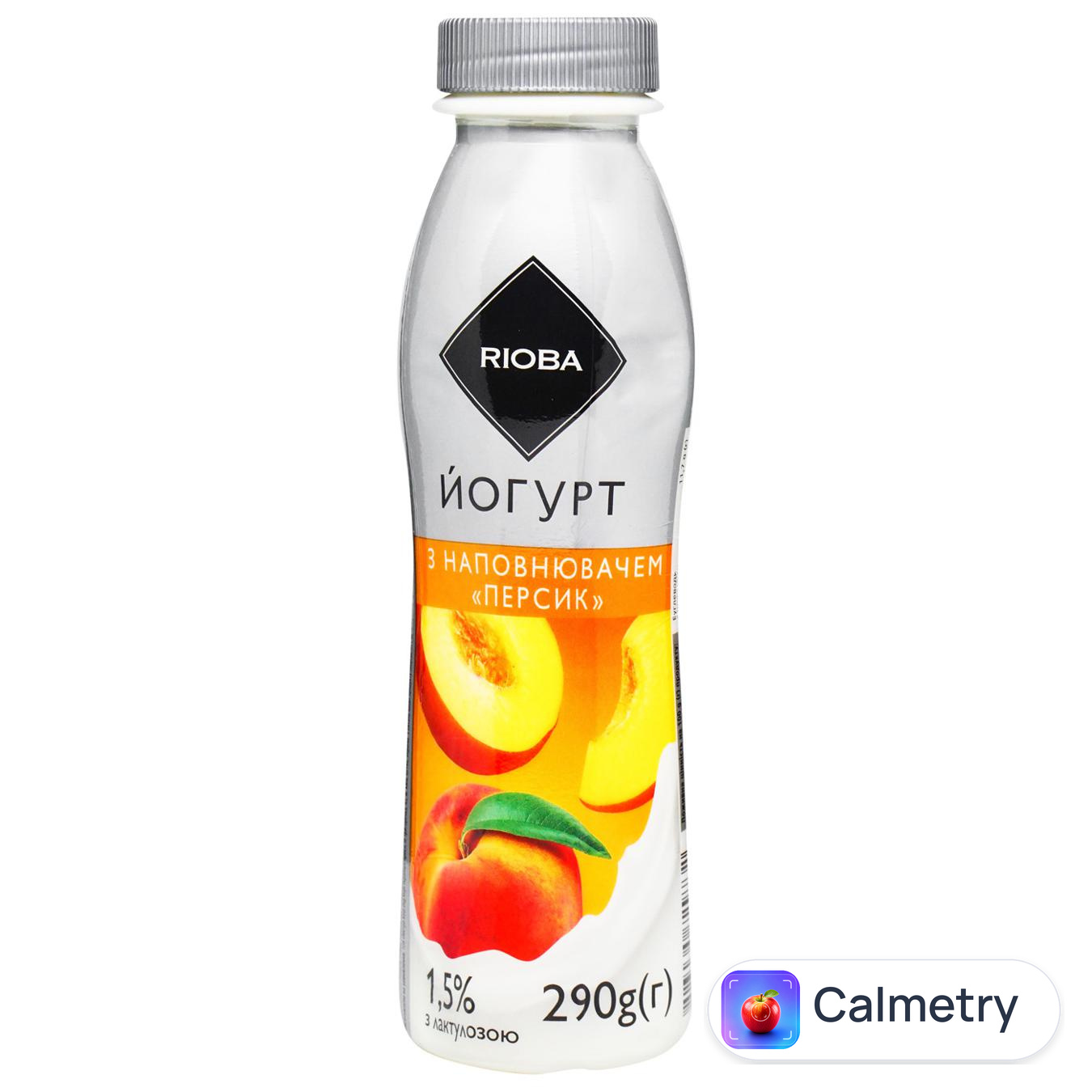 Йогурт Rioba Персик з лактулозою 1,5% 290г