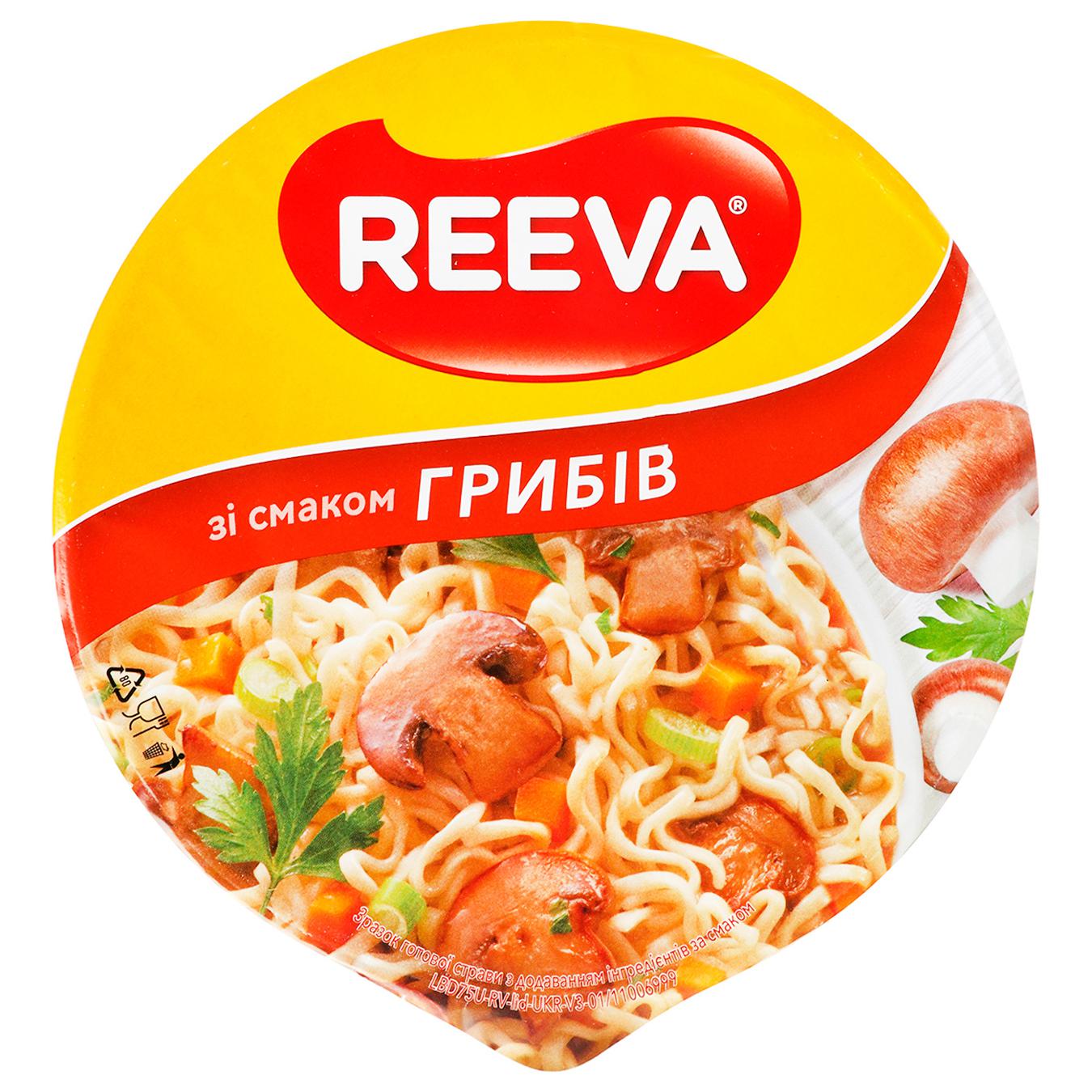 Локшина Reeva зі смаком грибів 75г — фото продукту