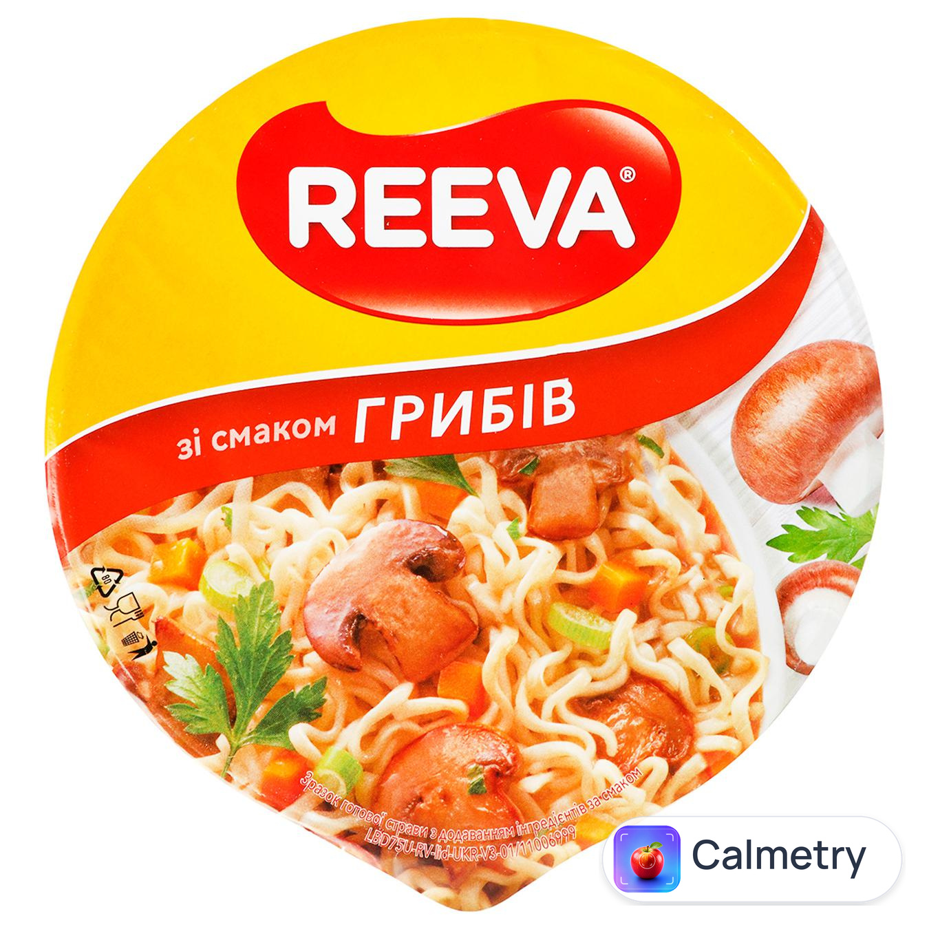 Локшина Reeva зі смаком грибів 75г — фото продукту