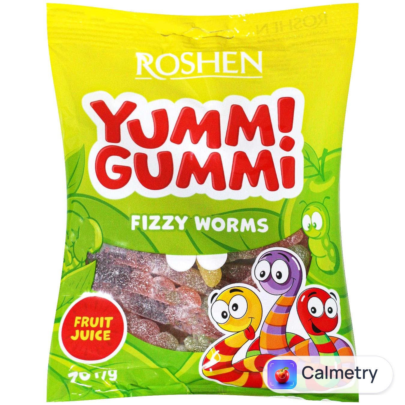 Цукерки Roshen Yummi Gummi Fizzy Worms 70г