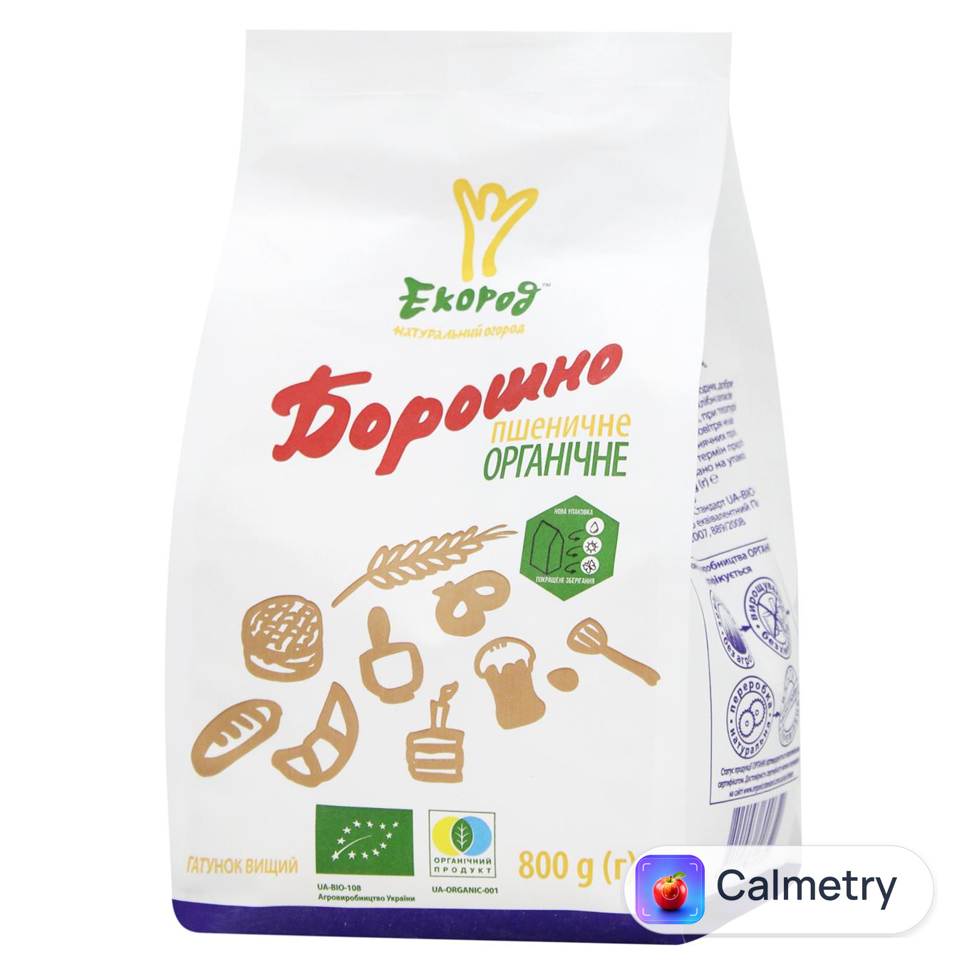 Борошно Екород пшеничне органічне вищий гатунок 1кг — фото продукту