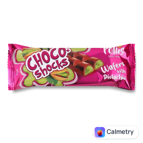 Вафлі Polus Choco-shocks з фісташкою глазуровані