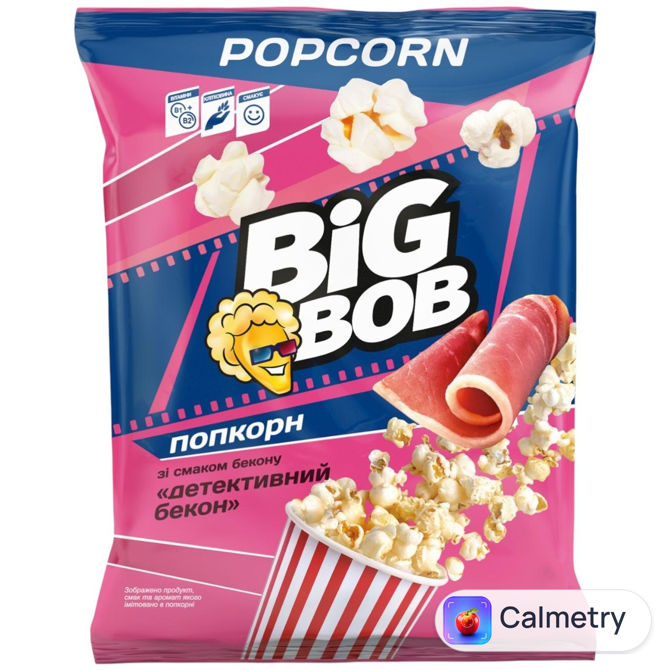 Попкорн Big Bob Детективний бекон 80г — фото продукту