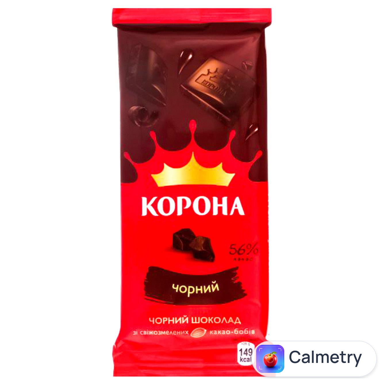 Шоколад чорний Корона 56% 85г — фото продукту