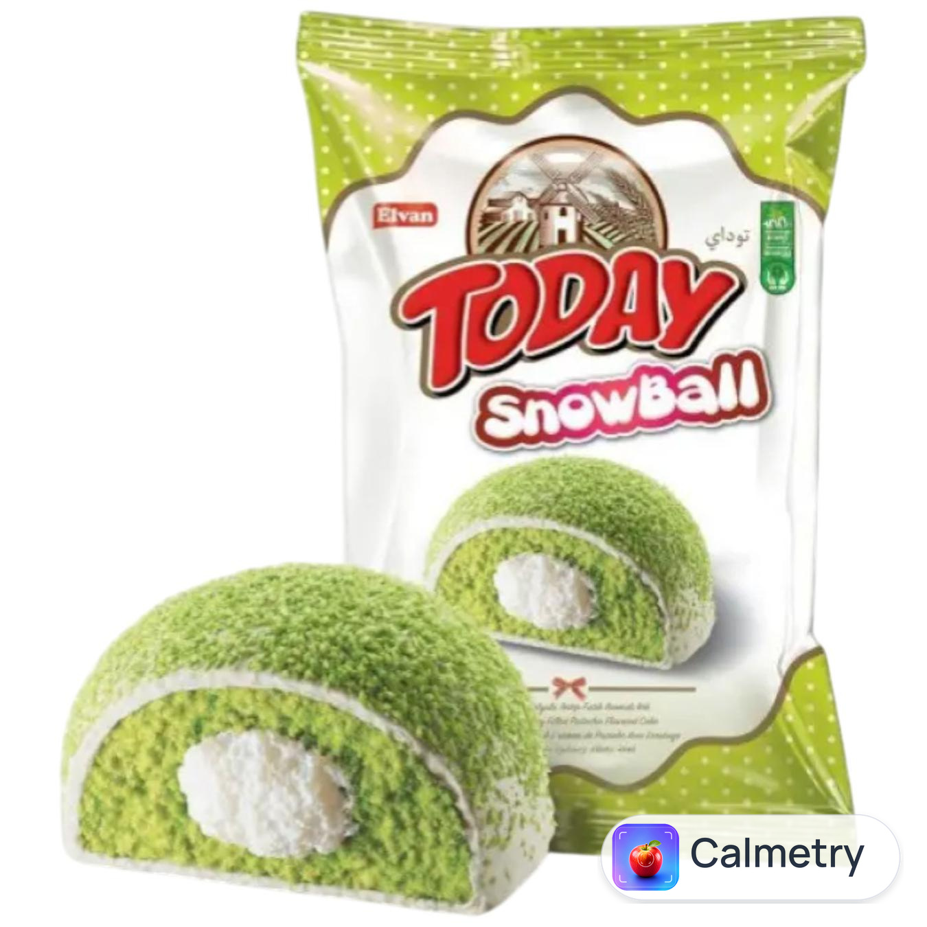 Тістечко Elvan Today Snowball з фісташковим кремом 40г