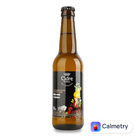 Сидр Cidre Royal яблучний з грушею напівсолодкий, 0,33л