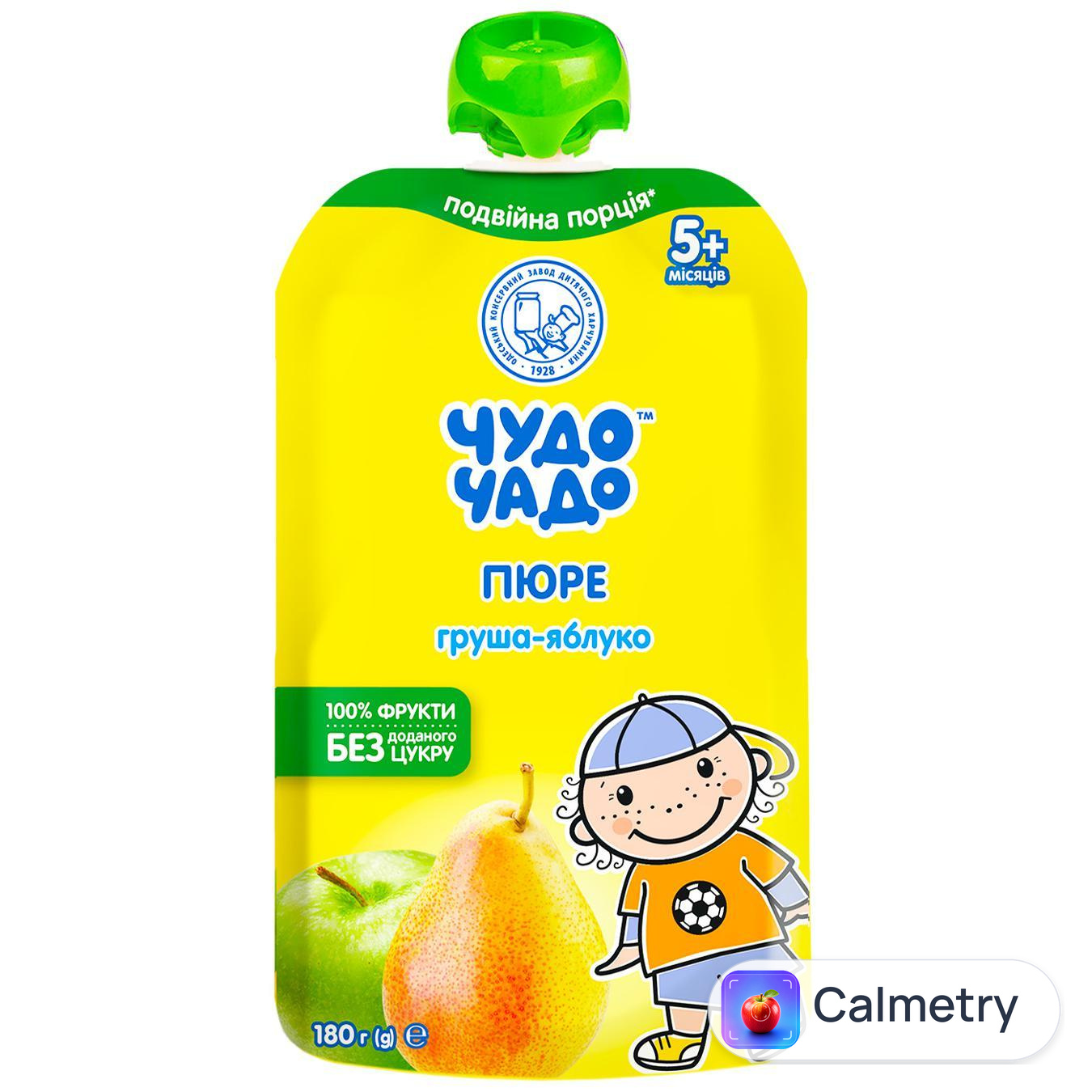 Пюре Чудо-Чадо Груша-яблуко для дітей з 5-х місяців 180г — фото продукту