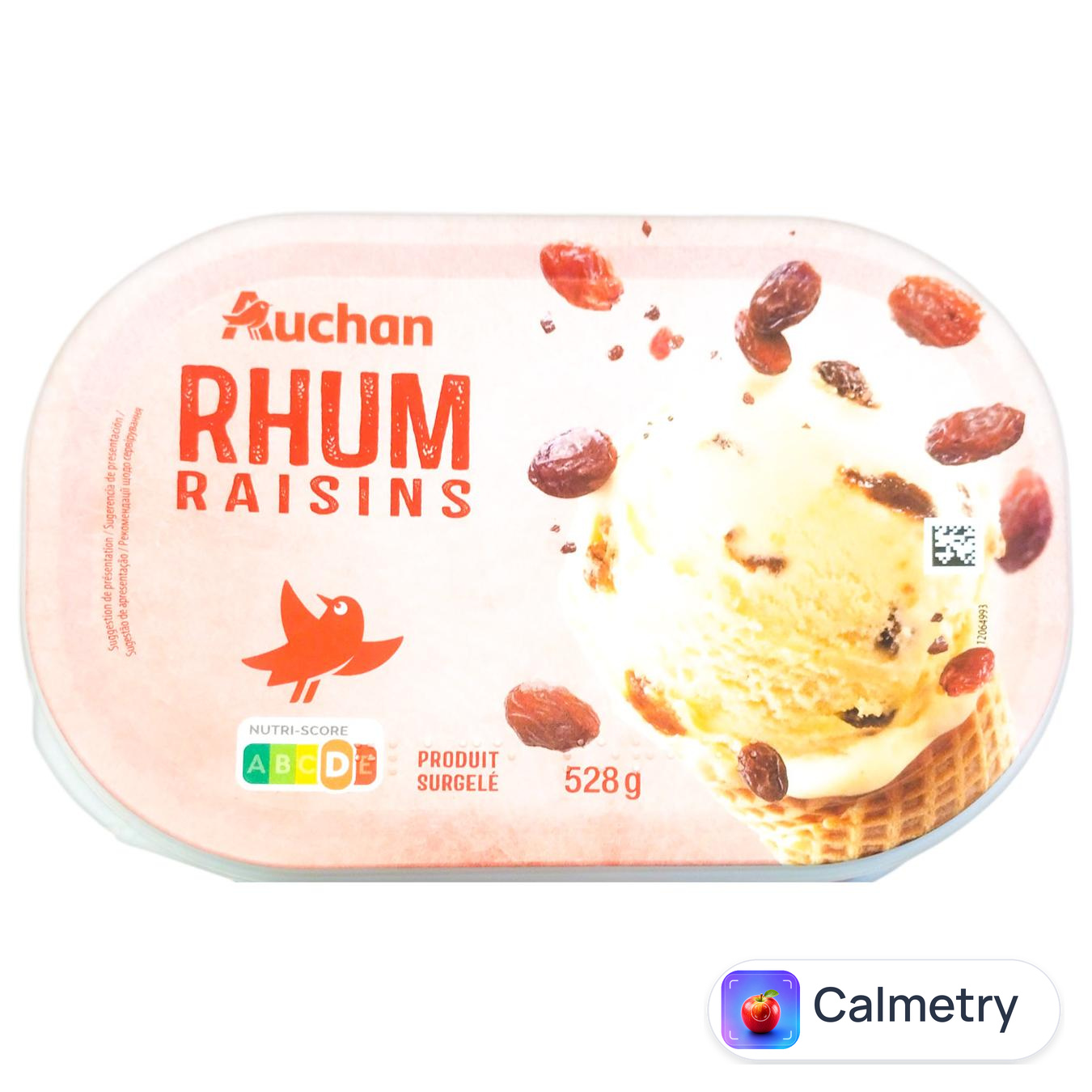 Морозиво Auchan з ромом 528г