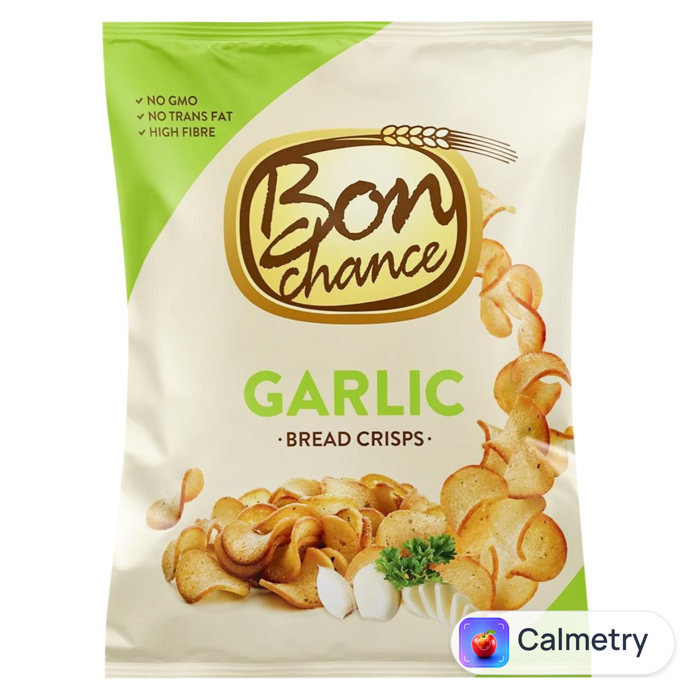 Чипси хлібні Bon Chance з часником 120г — фото продукту