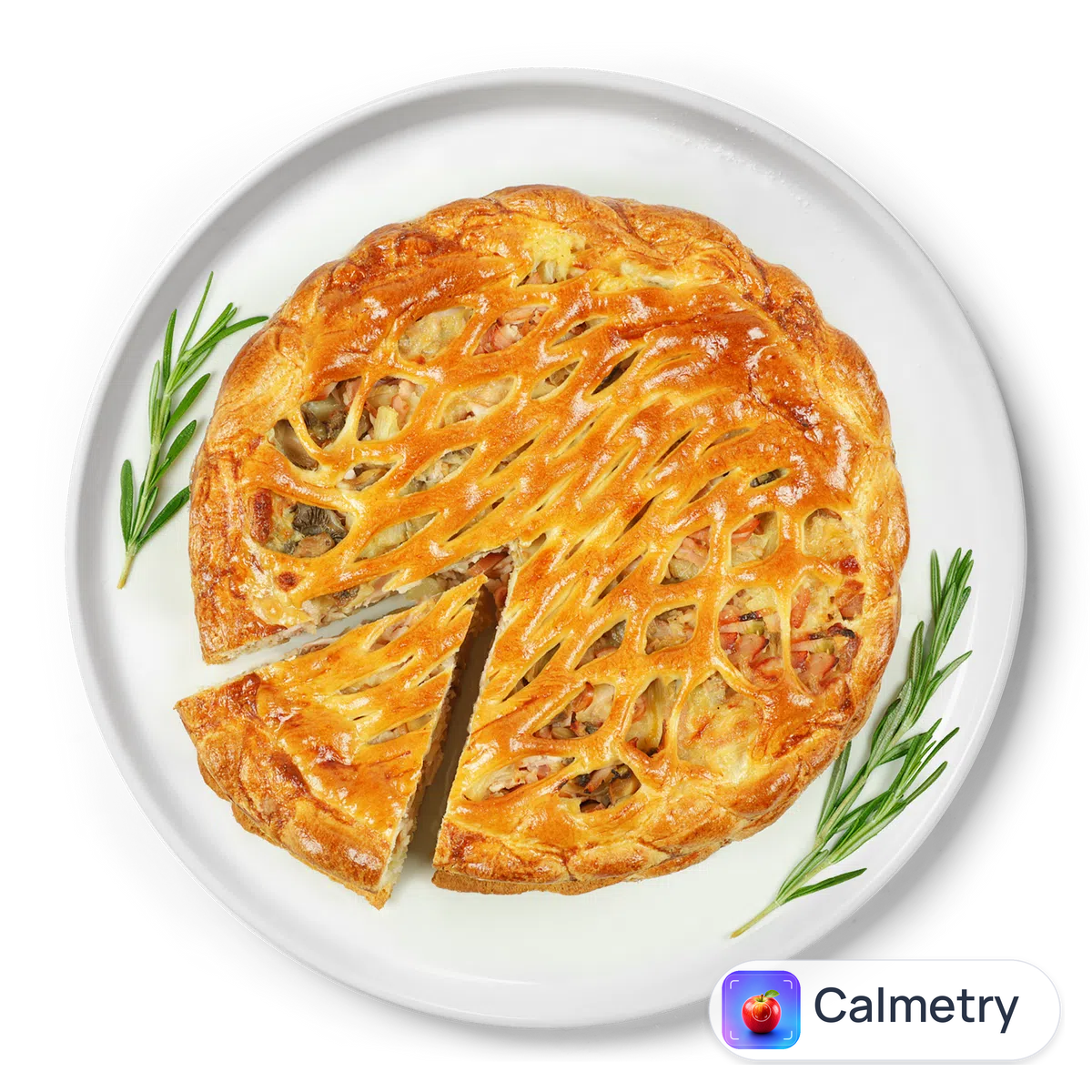 Пиріг з копченою куркою та ананасом