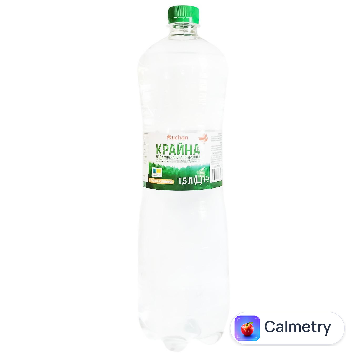 Вода мінеральна Auchan Крайна слабогазована 1,5л