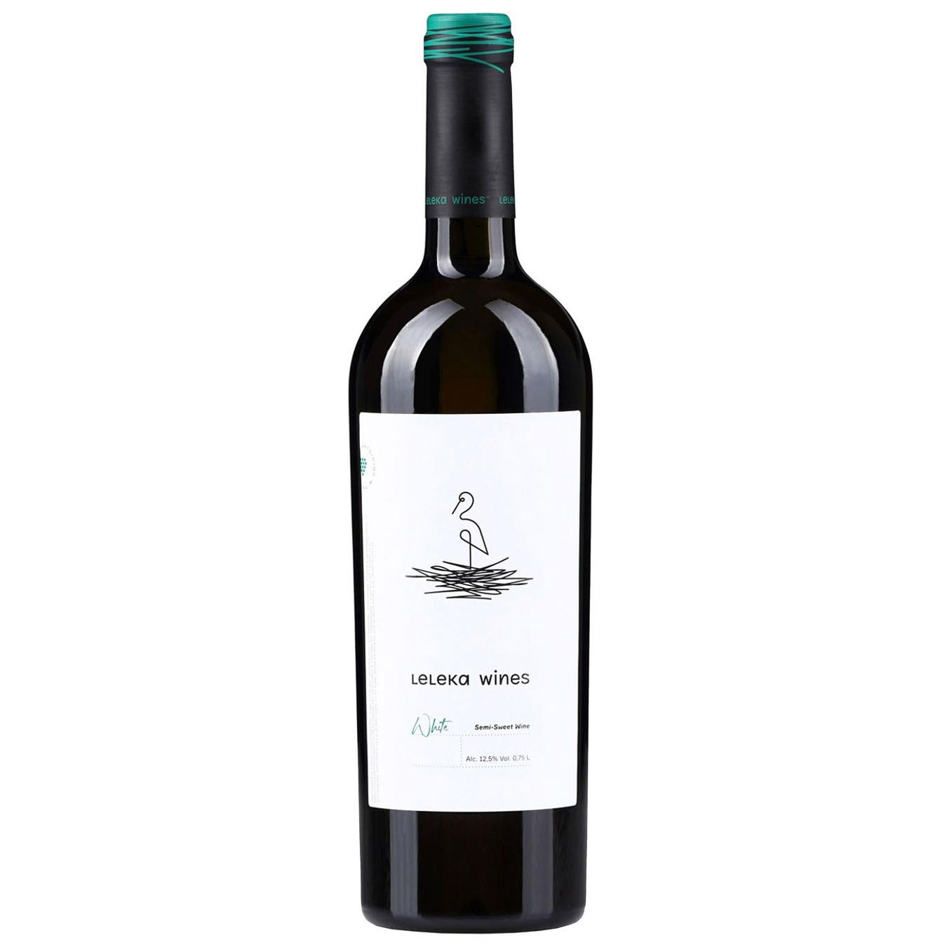 Вино Leleka Wines White біле напівсолодке 12,5% 0,75л — фото продукту