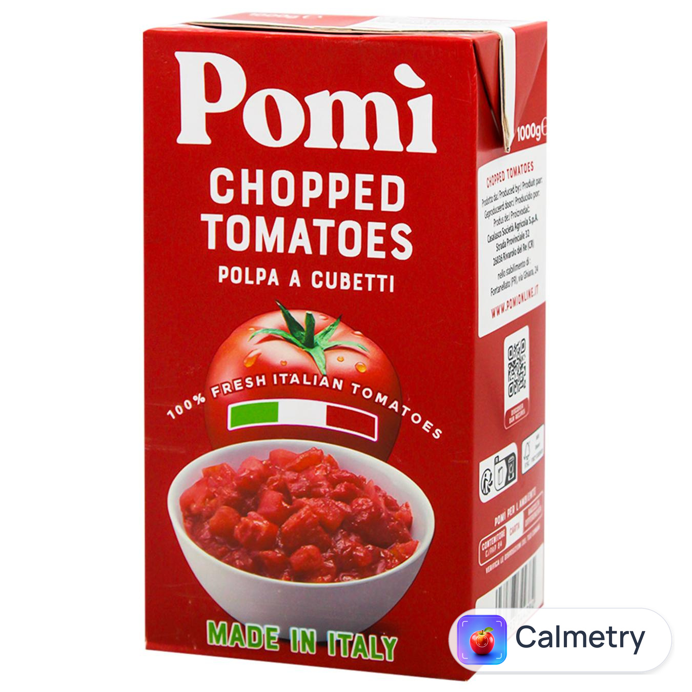 Томати Pomi очищені нарізані кубиками 1кг