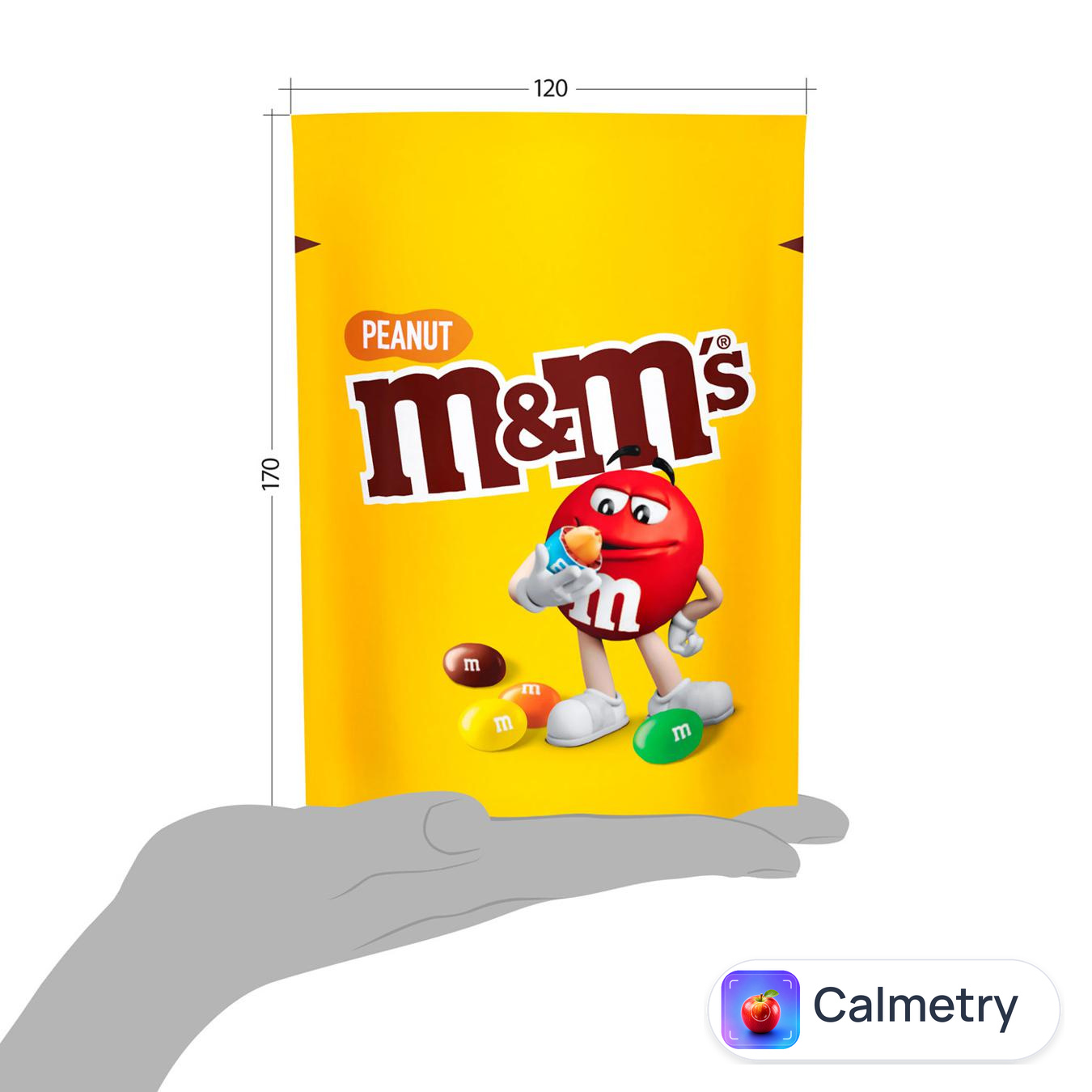 Драже M&M's з арахісом та молочним шоколадом 125г — фото продукту