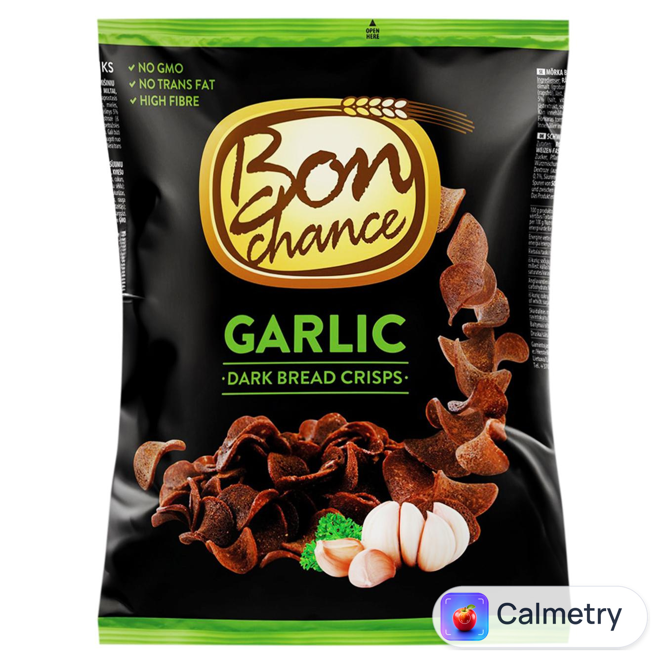 Чипси хлібні Bon Chance з часником 120г — фото продукту