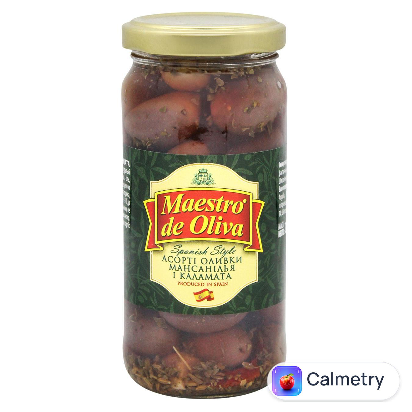 Оливки Maestro de Oliva Spanish Style мансанілья і каламата асорті 240г — фото продукту