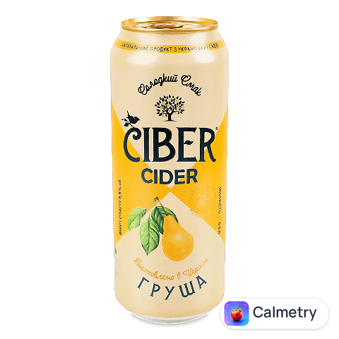 Сидр Ciber Груша білий солодкий газований з/б, 0,5л