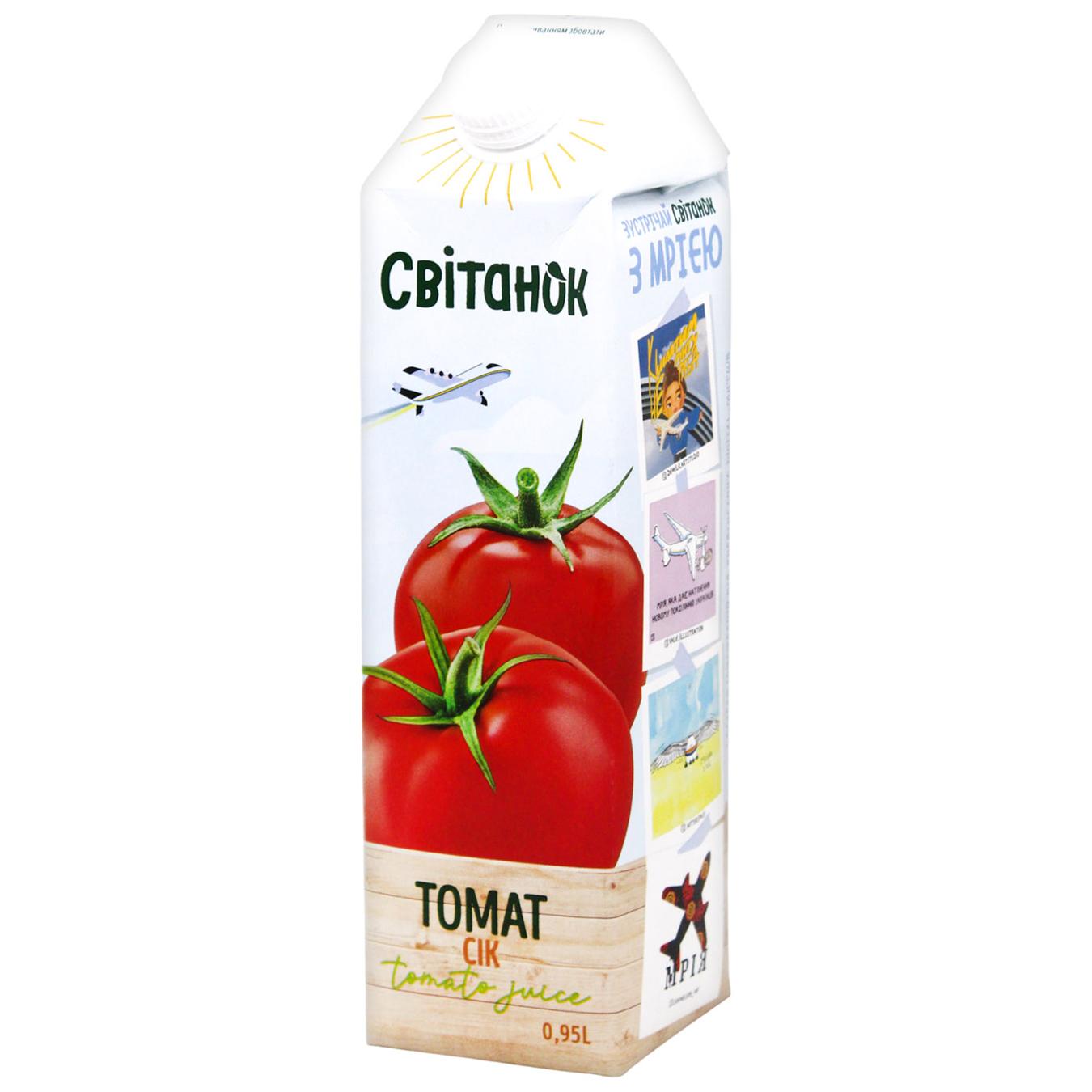 Сік Світанок томатний з м’якоттю 0,95л — фото продукту