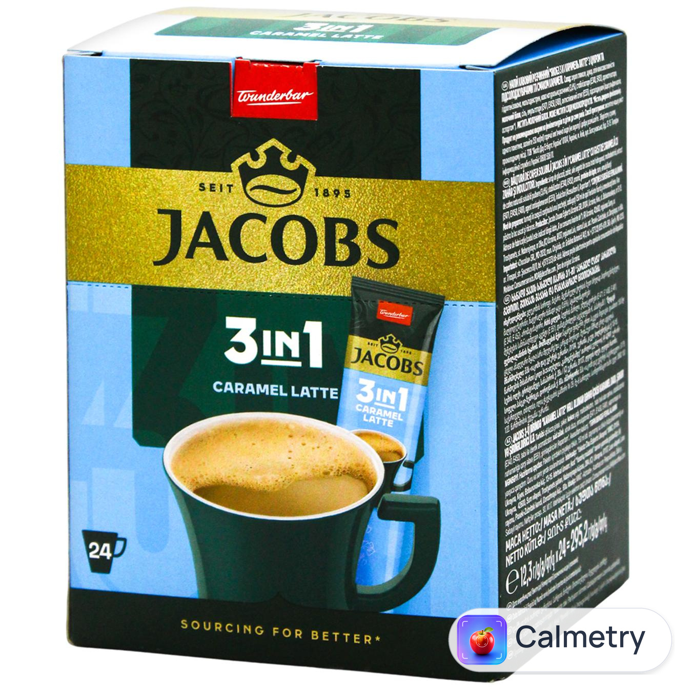 Напій кавовий Jacobs Caramel Latte 3в1 12,3г — фото продукту