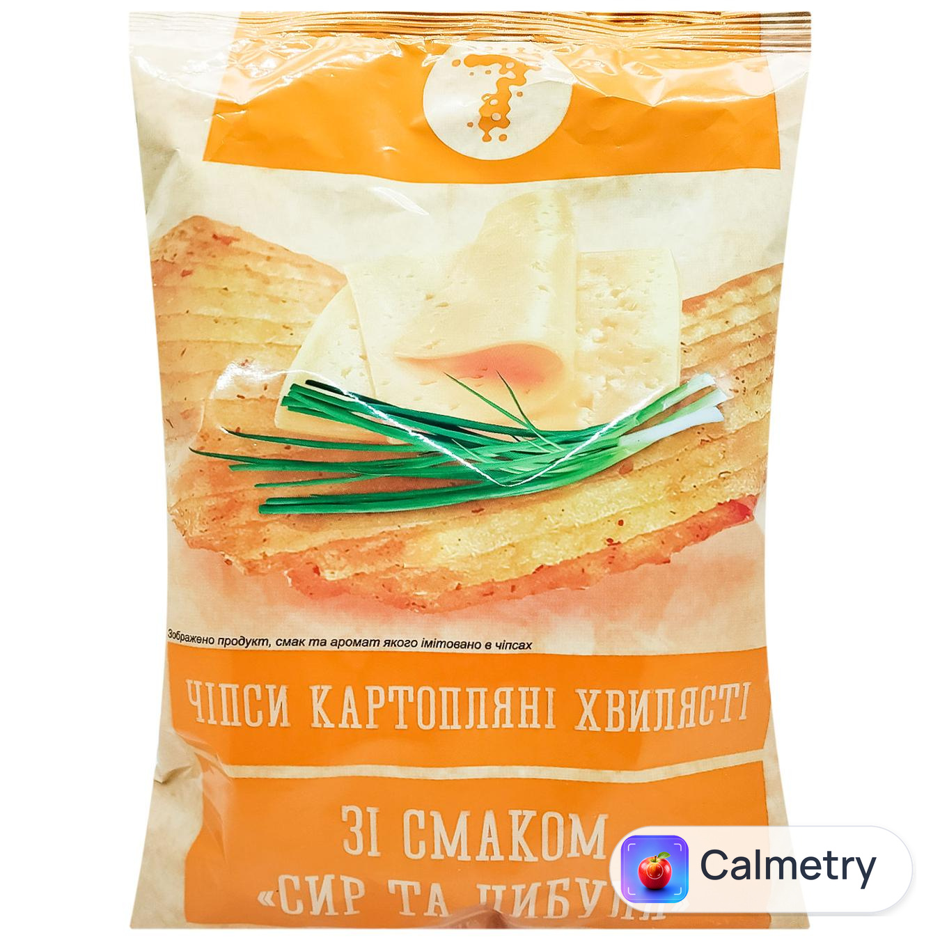 Чипси 7 хвилясті зі смаком сиру та цибулі 110г