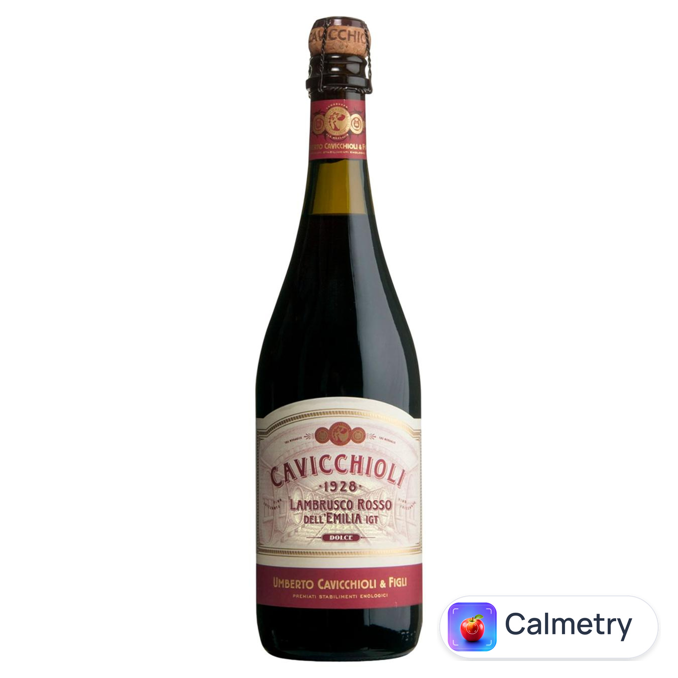 Вино ігристе Cavicchioli Lambrusco Rosso dell'Emilia IGT червоне напівсолодке 7,5% 0,75л