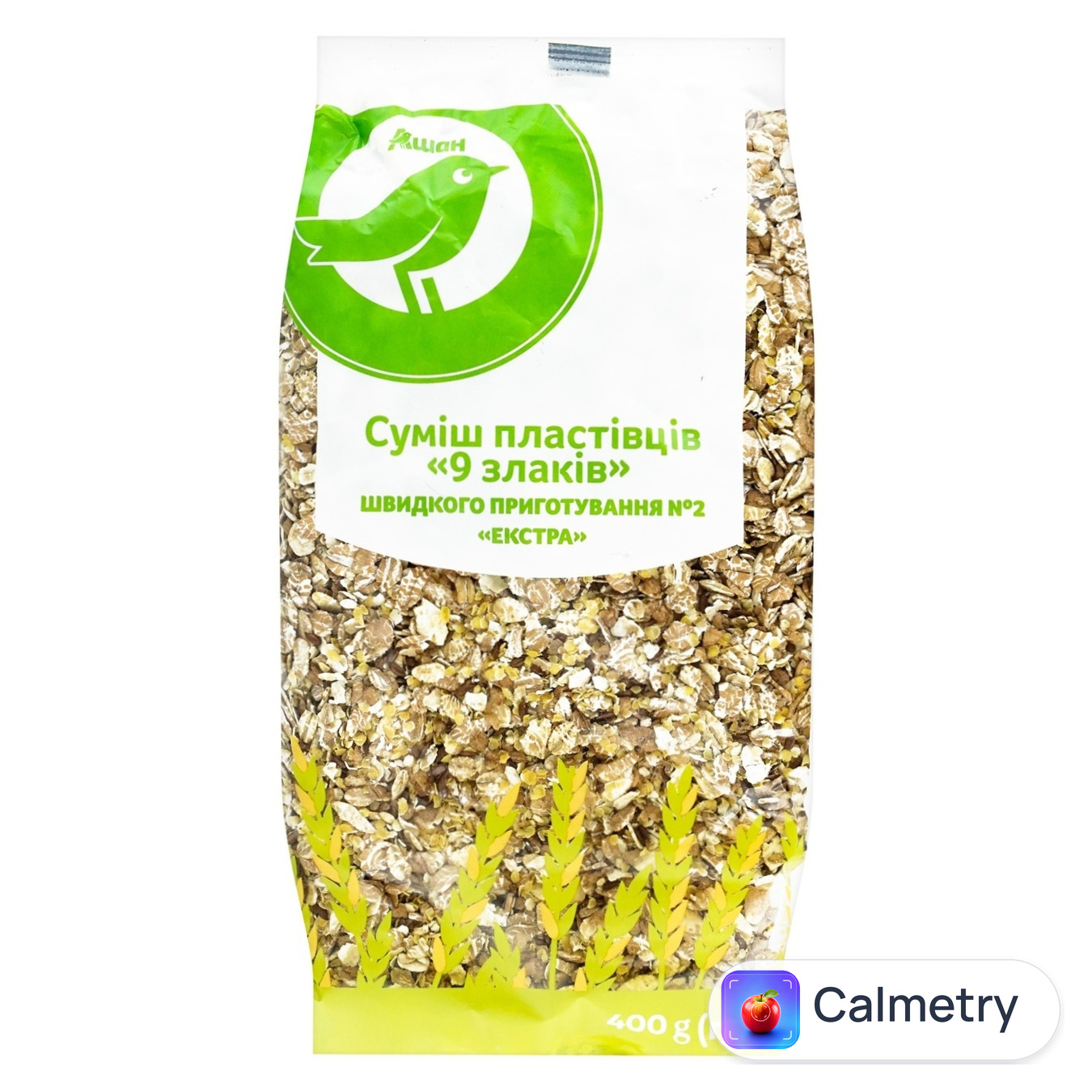 Суміш пластівців Auchan 9 злаків екстра 400г