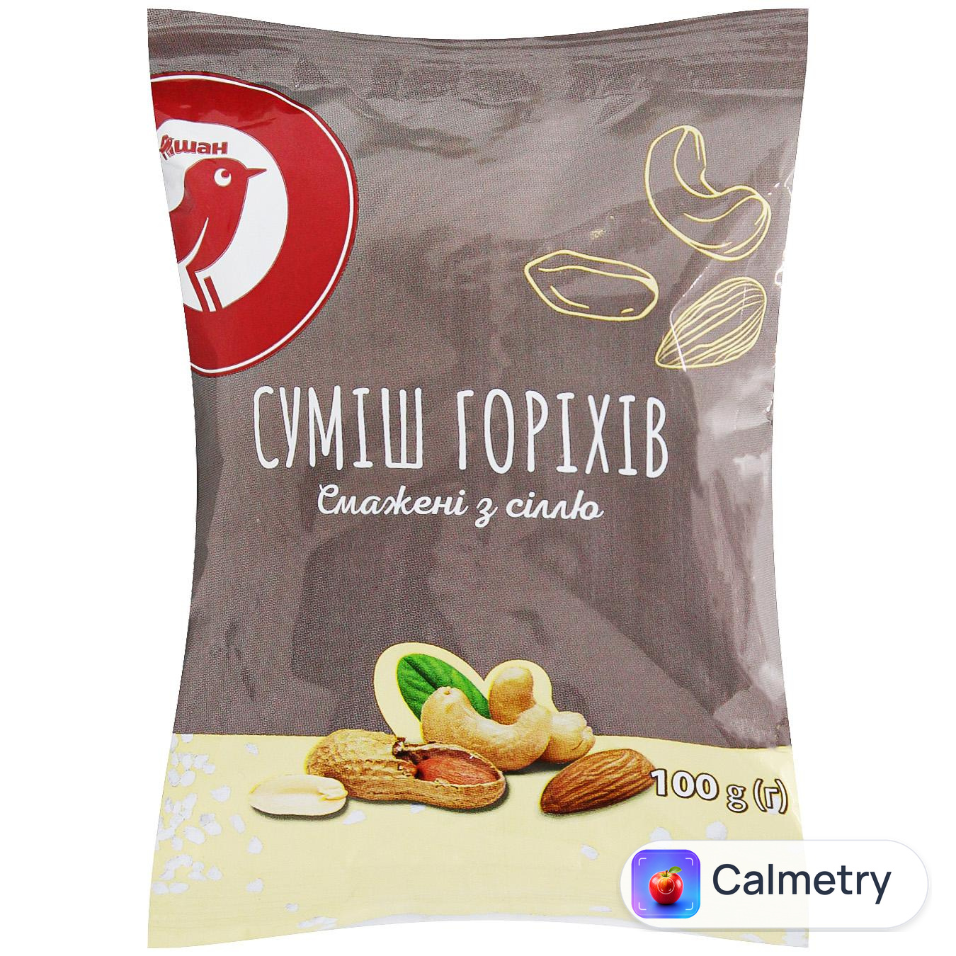 Суміш горіхів Auchan смажені з сіллю 100г