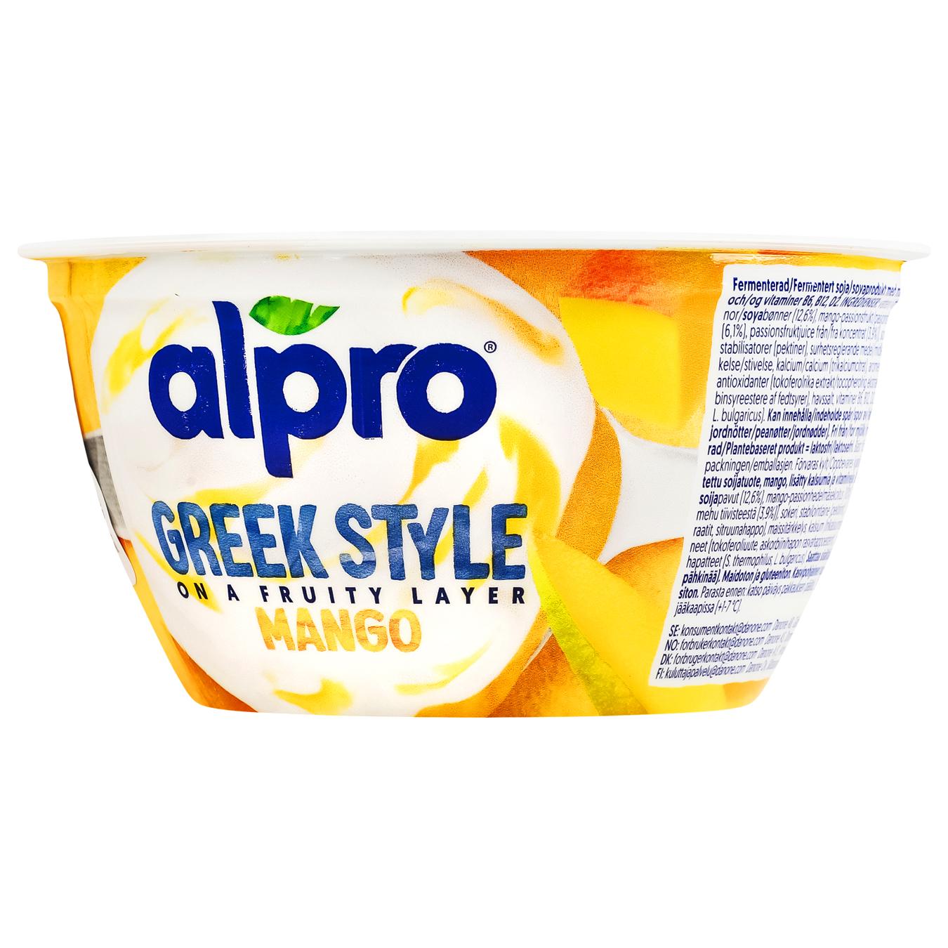 Продукт соєвий Alpro Грецький стиль з манго 150г — фото продукту