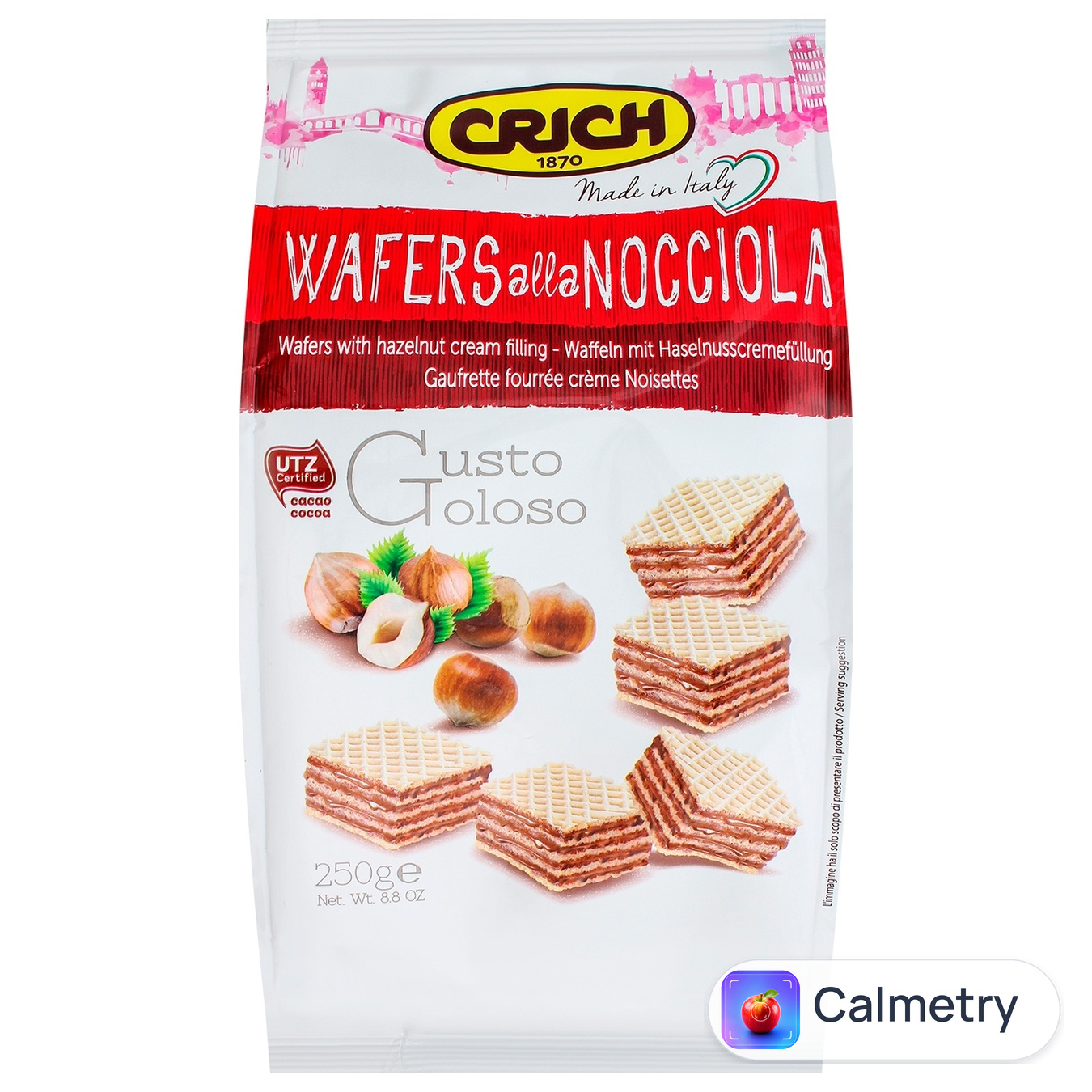 Вафлі Crich з лісовими горіхами 250г