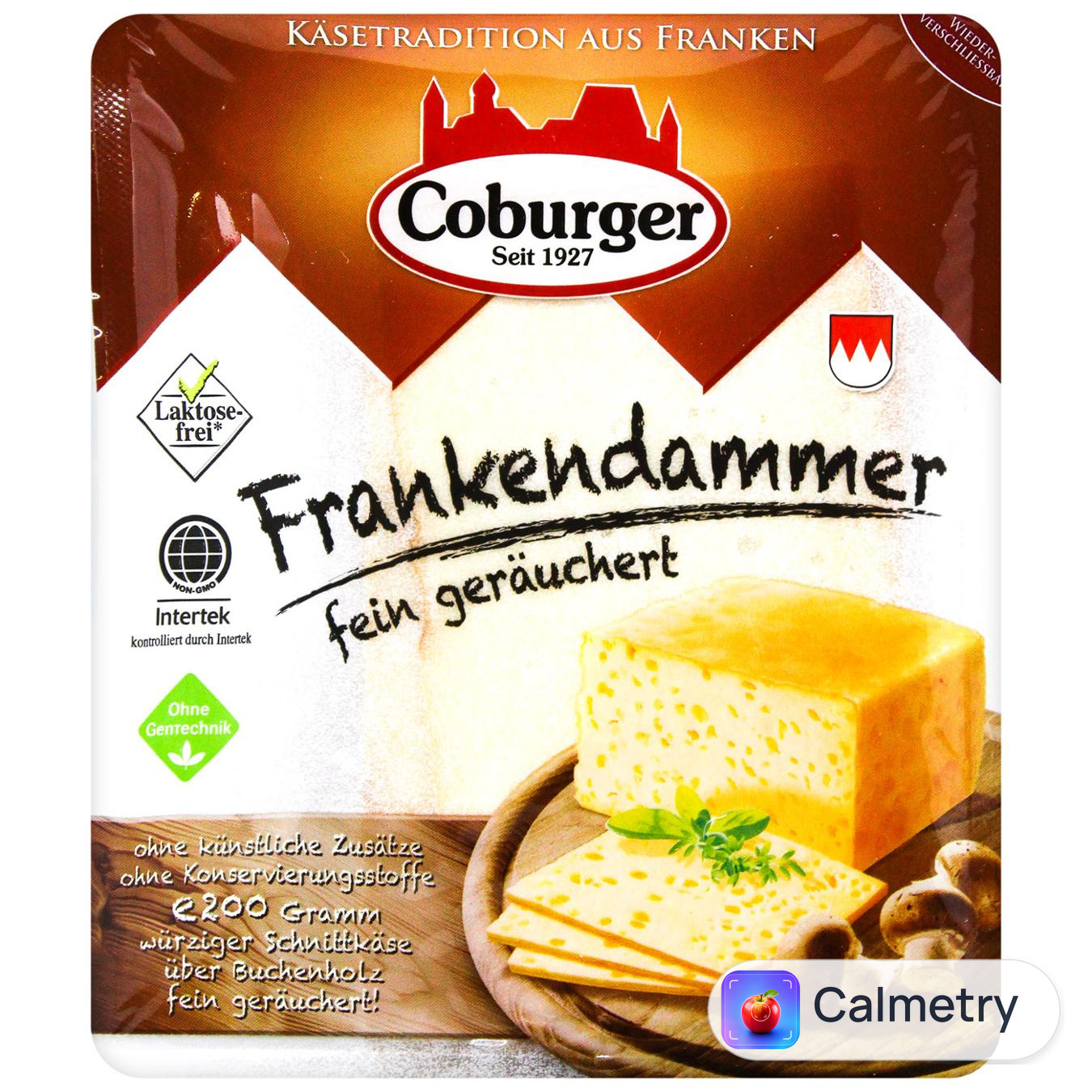 Сир Coburger Франкендаммер копчений слайси 45% 200г