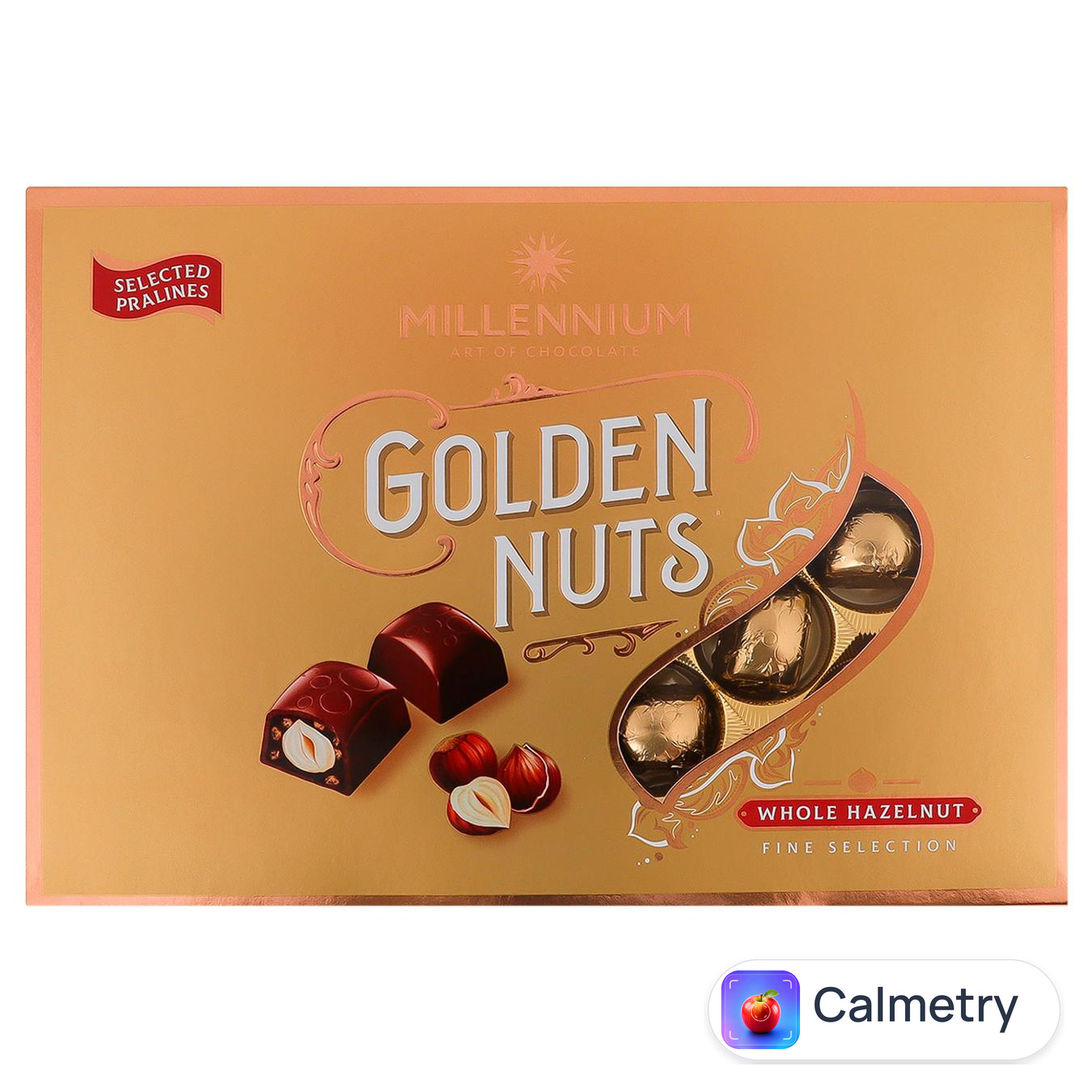 Цукерки Millennium Golden Nuts шоколадні з цілими горіхами 130г