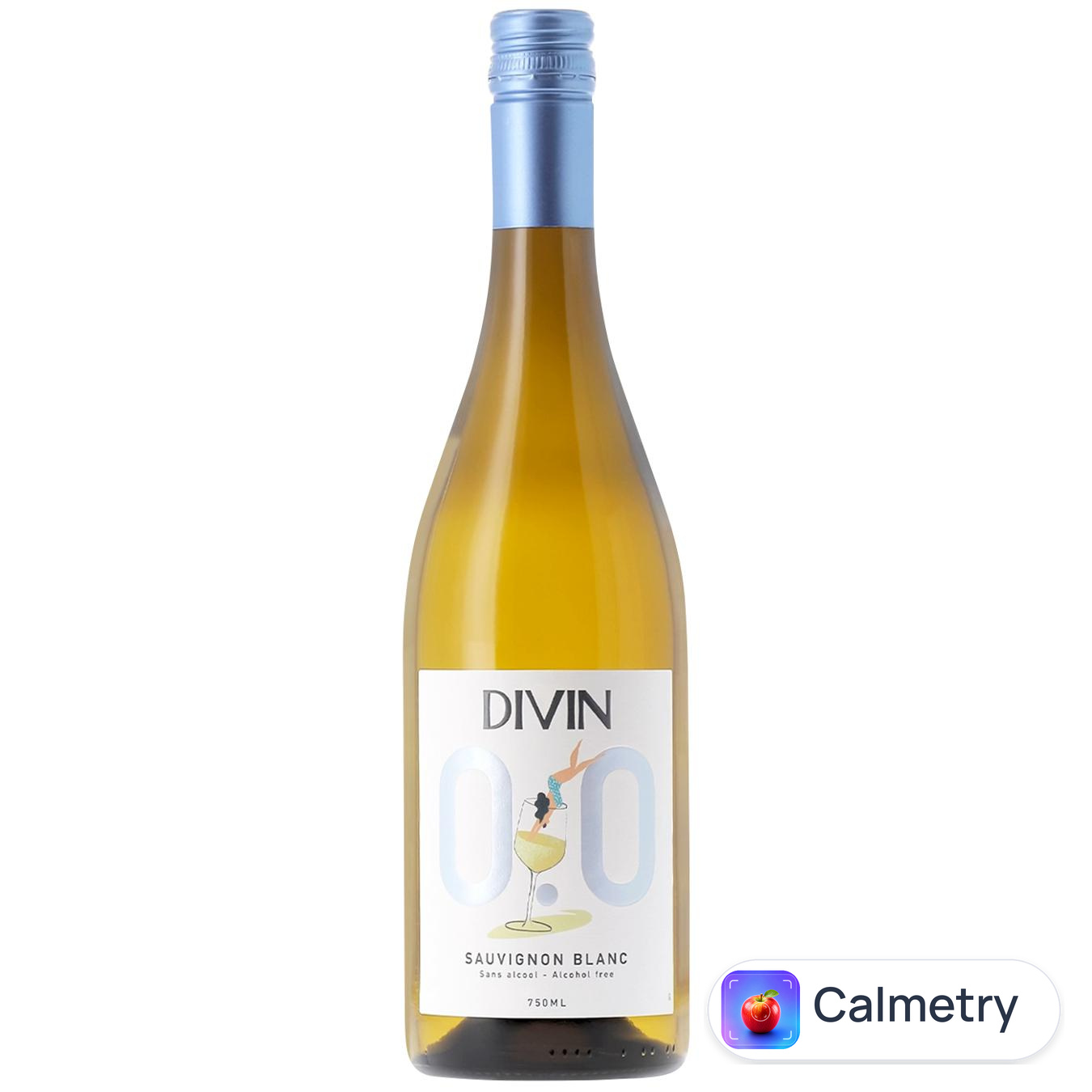 Вино Divin Sauvignon Blanc біле сухе безалкогольне 0,75л
