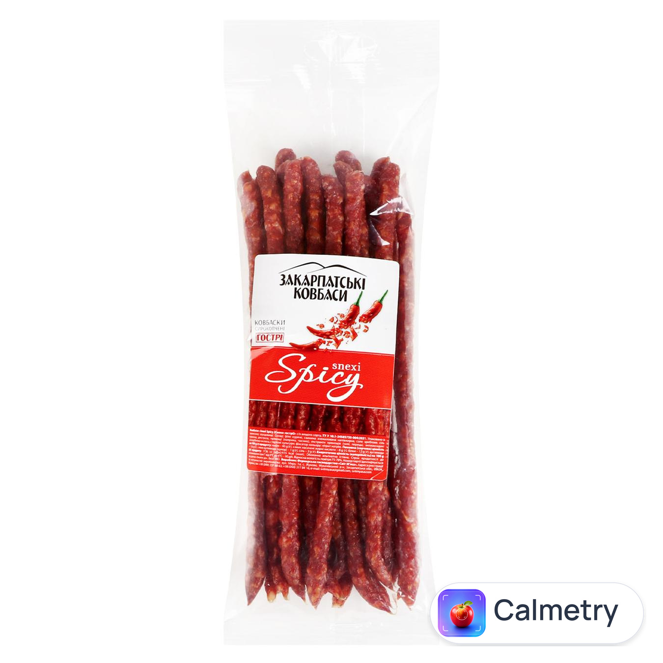 Ковбаски Закарпатські Ковбаси Snexi Spicy гострі сирокопчені вищий сорт — фото продукту