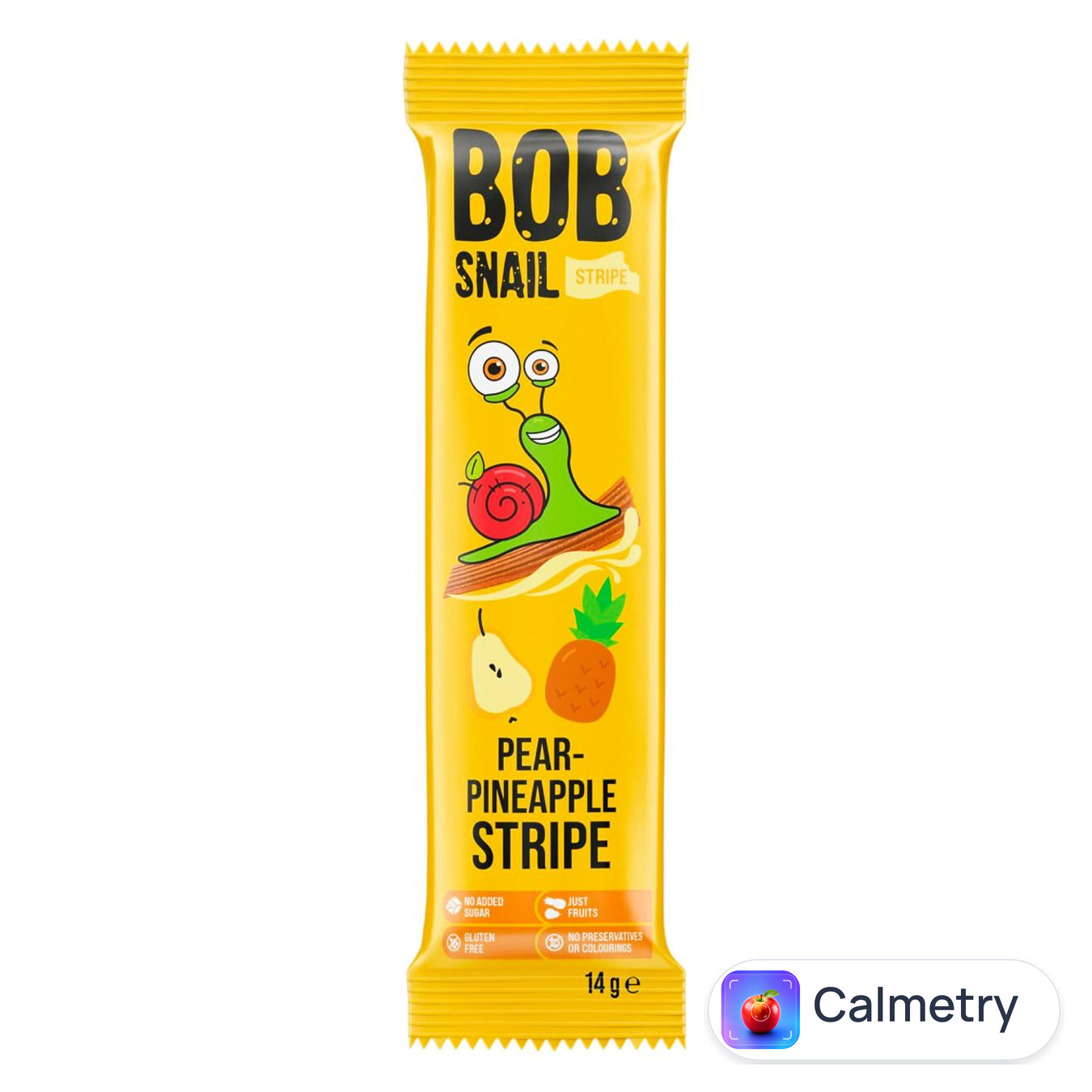 Цукерки Bob Snail Грушево-ананасові cтрайпси 14г — фото продукту