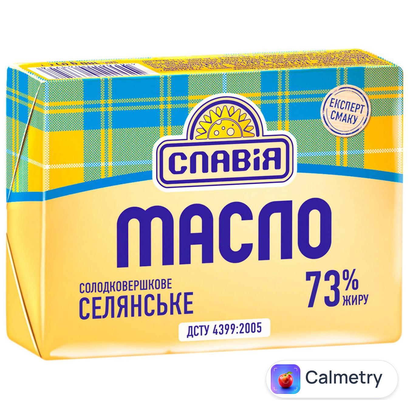Масло Славія Селянське солодковершкове 73% 180г