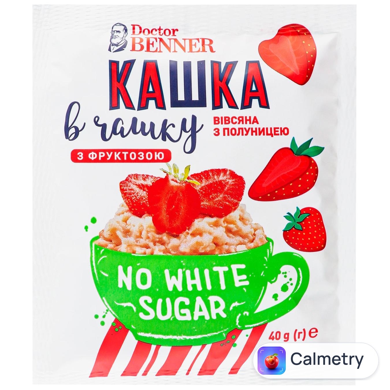 Каша вівсяна Doctor Benner з полуницею 40г