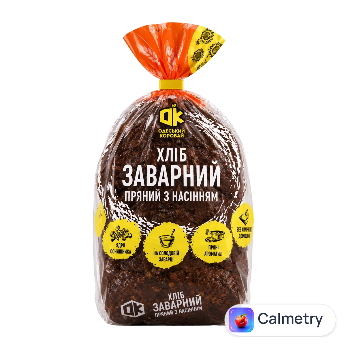 Хліб Одеський коровай Заварний пряний з насінням нарізка 450г