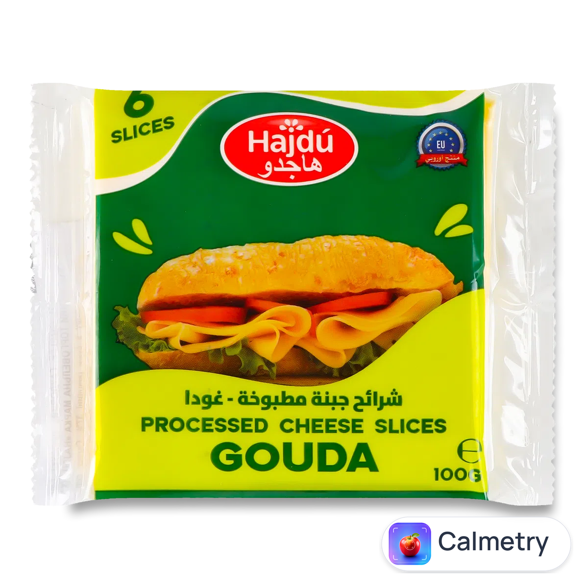 Продукт сирний плавлений Hajdu Гауда скибочками 37% 100г