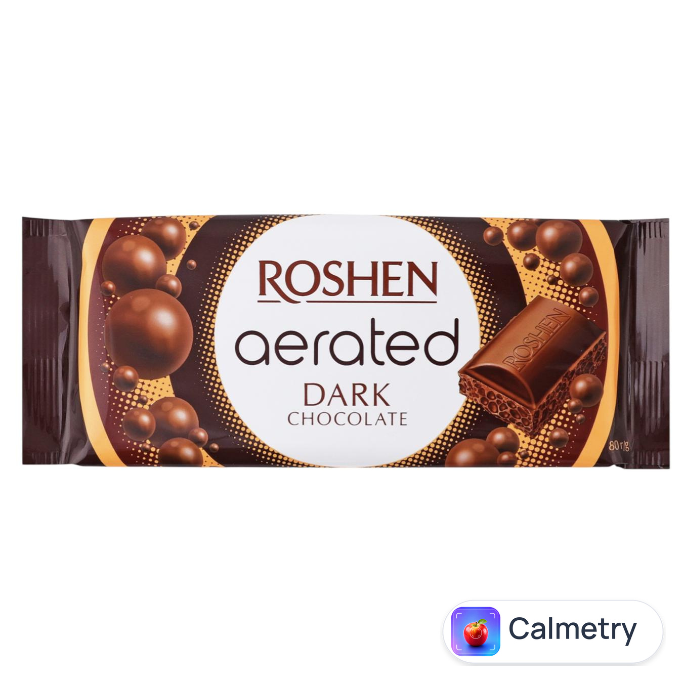 Шоколад чорний Roshen пористий 80г — фото продукту