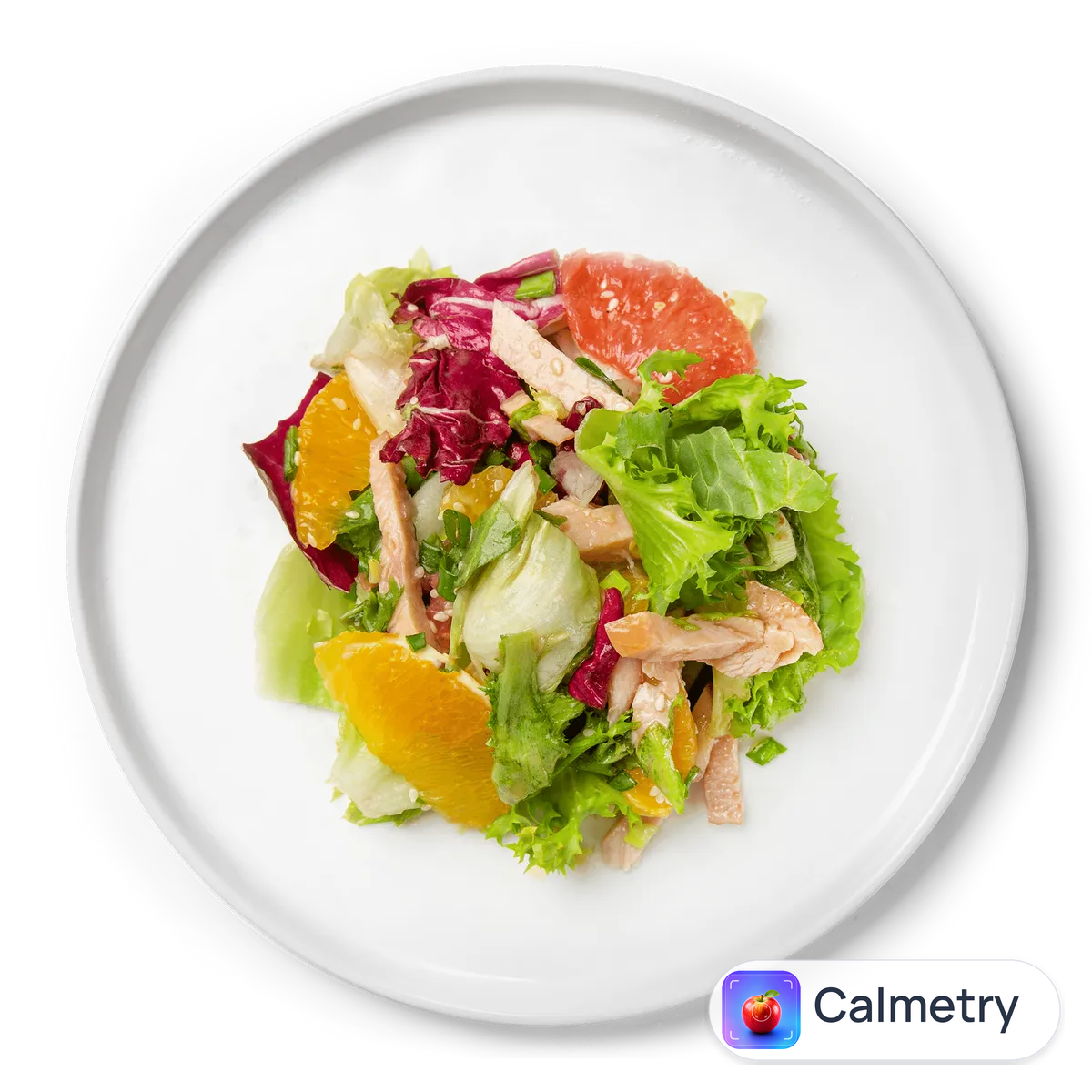 Салат з цитрусовими та копченою куркою