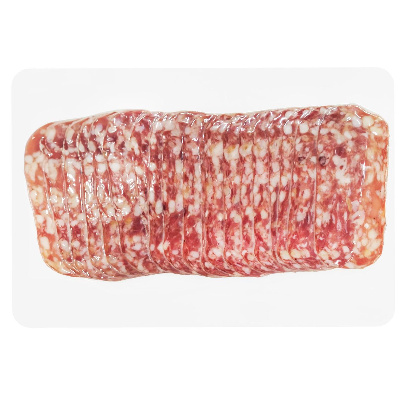 Ковбаса Simonini Spianata Cinghiale сиров'ялена половина нарізана — фото продукту