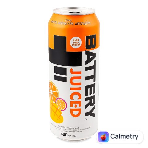 Напій енергетичний Battery Juiced Exotic fruits безалкогольний з/б, 0,48л