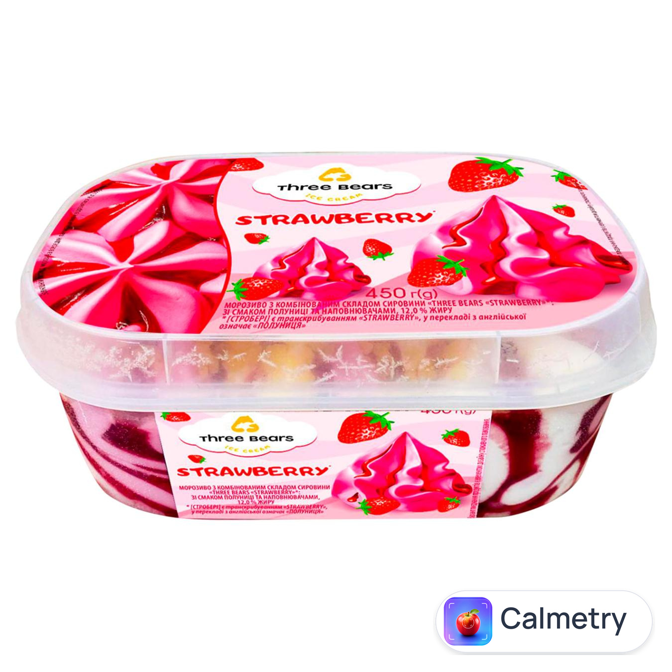 Морозиво Three Bears Strawberry 450г