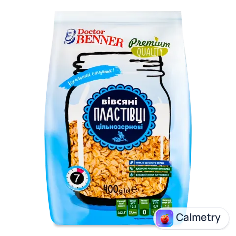 Пластівці Doctor Benner вівсяні цільнозернові