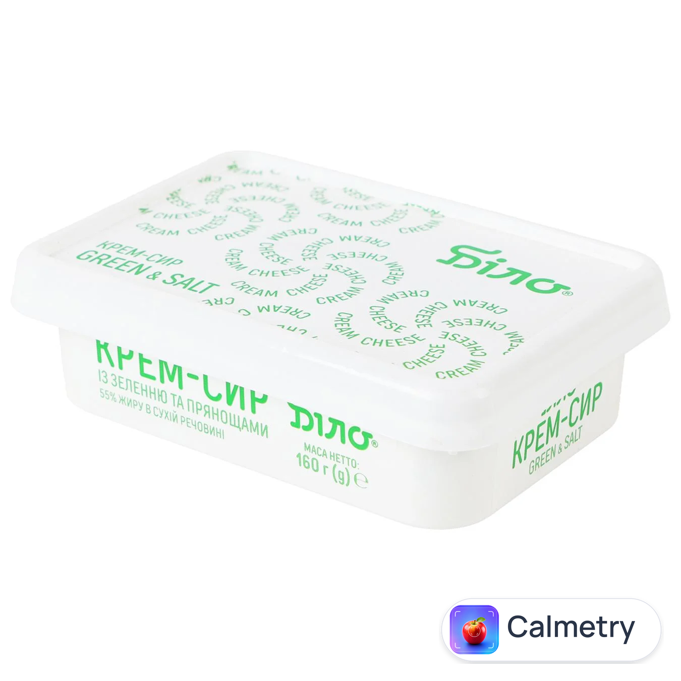 Крем-сир Біло Green&Salt з зеленню та прянощами 55% 160г