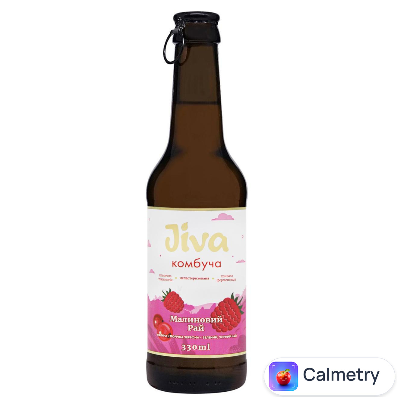 Комбуча Jiva Малиновий рай 0,33л — фото продукту