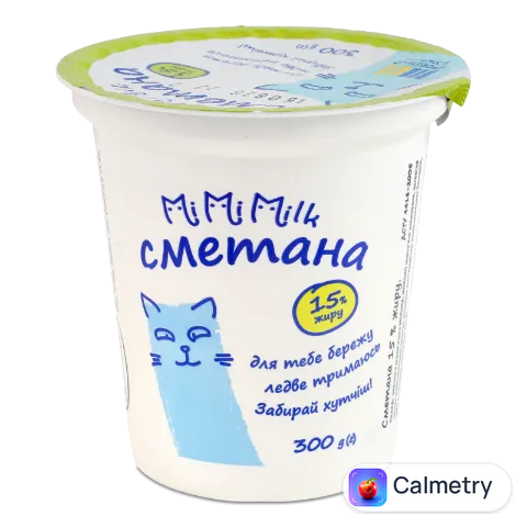 Сметана MiMiMilk 15% стакан