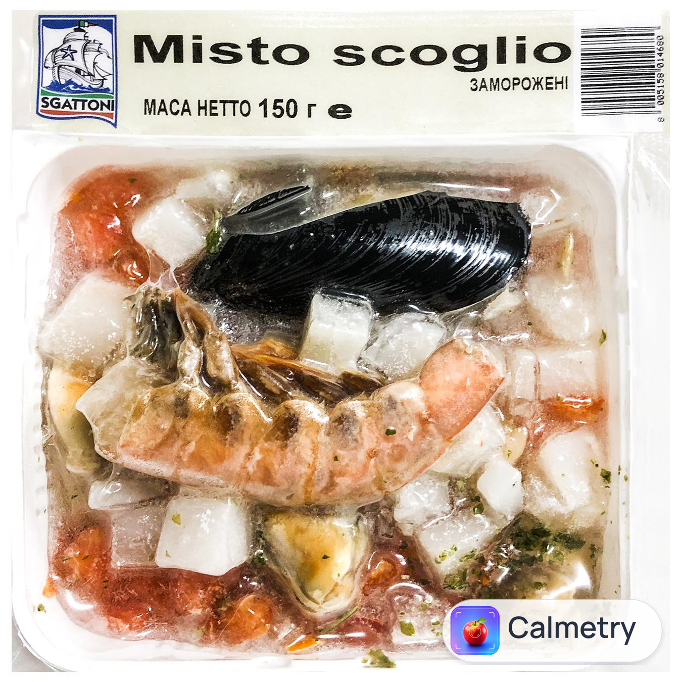 Мікс морепродуктів Sgatonni Misto Scoglio заморожений 150г — фото продукту